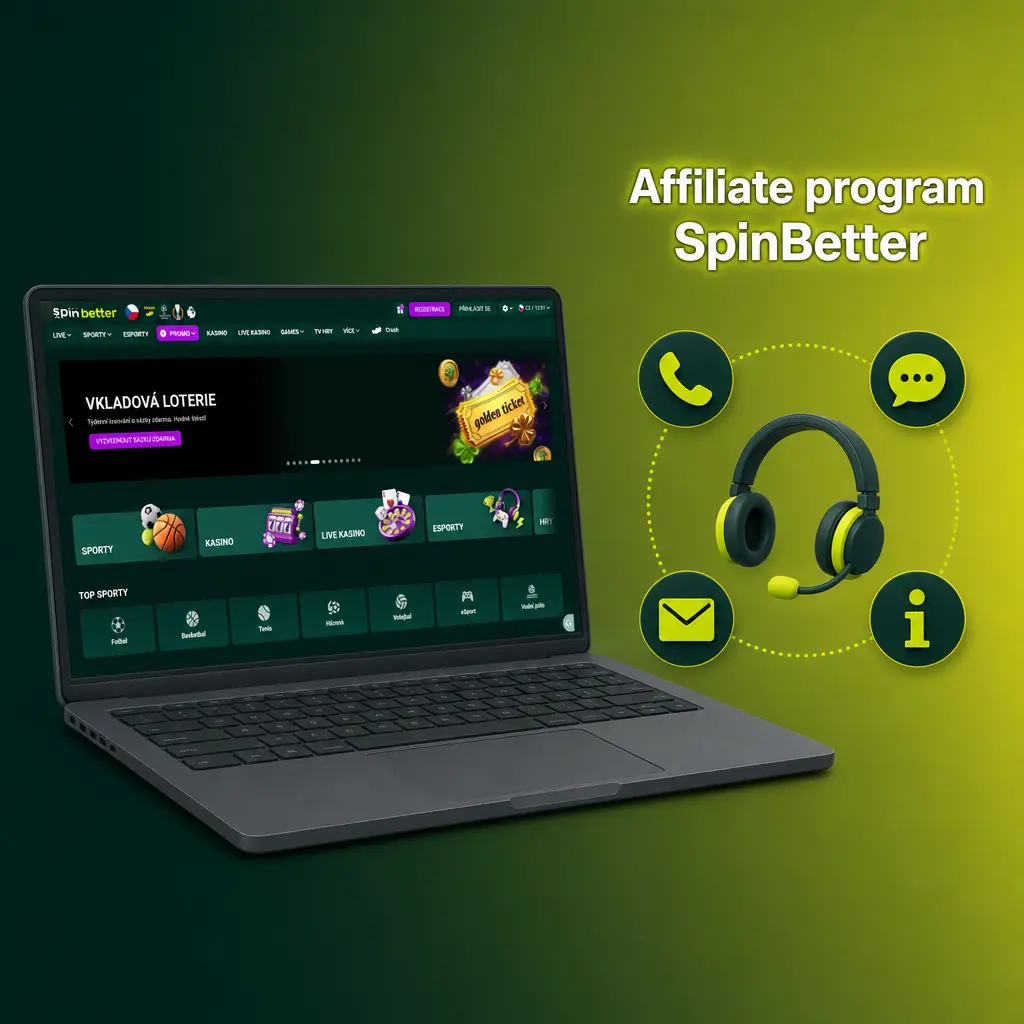 Affiliate program SpinBetter: měsíční provize z obratu hráčů, statistiky, bannery a trackovací odkazy pro partnery