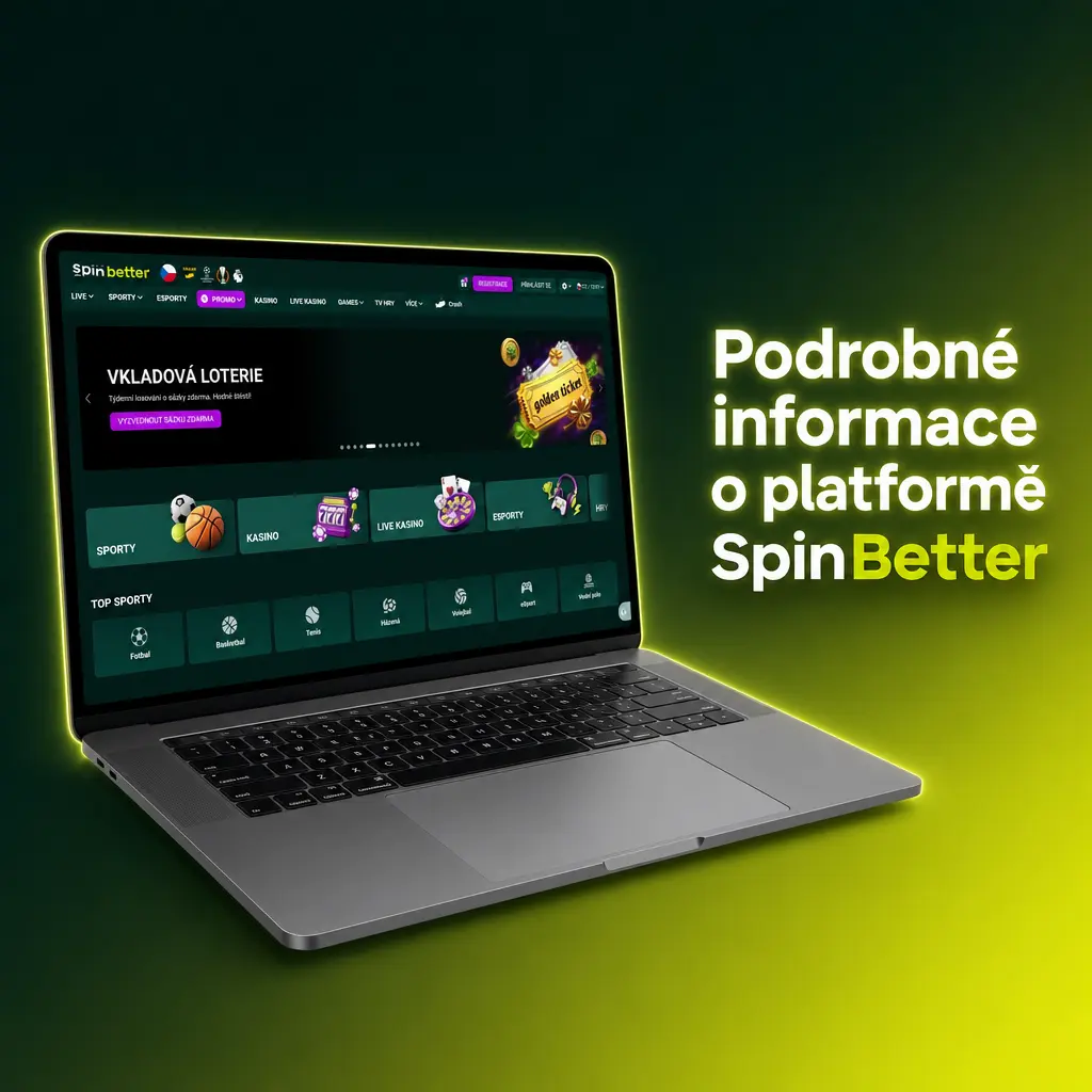 SpinBetter: online sázková kancelář a kasino s licencí Curacao, live sázkami a mobilní aplikací pro české hráče.