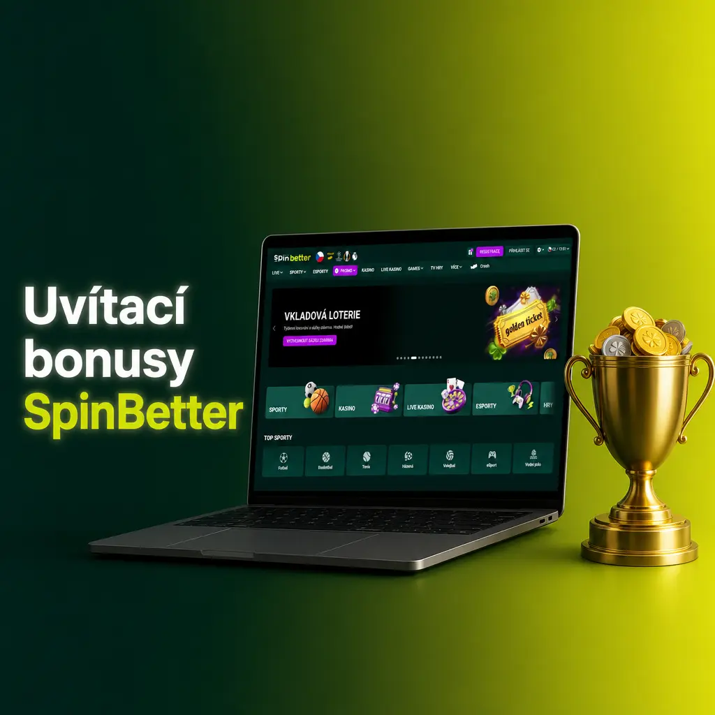 Uvítací bonusy SpinBetter pro sázky na sport a hraní v kasinu s bonusovými prostředky a free spiny