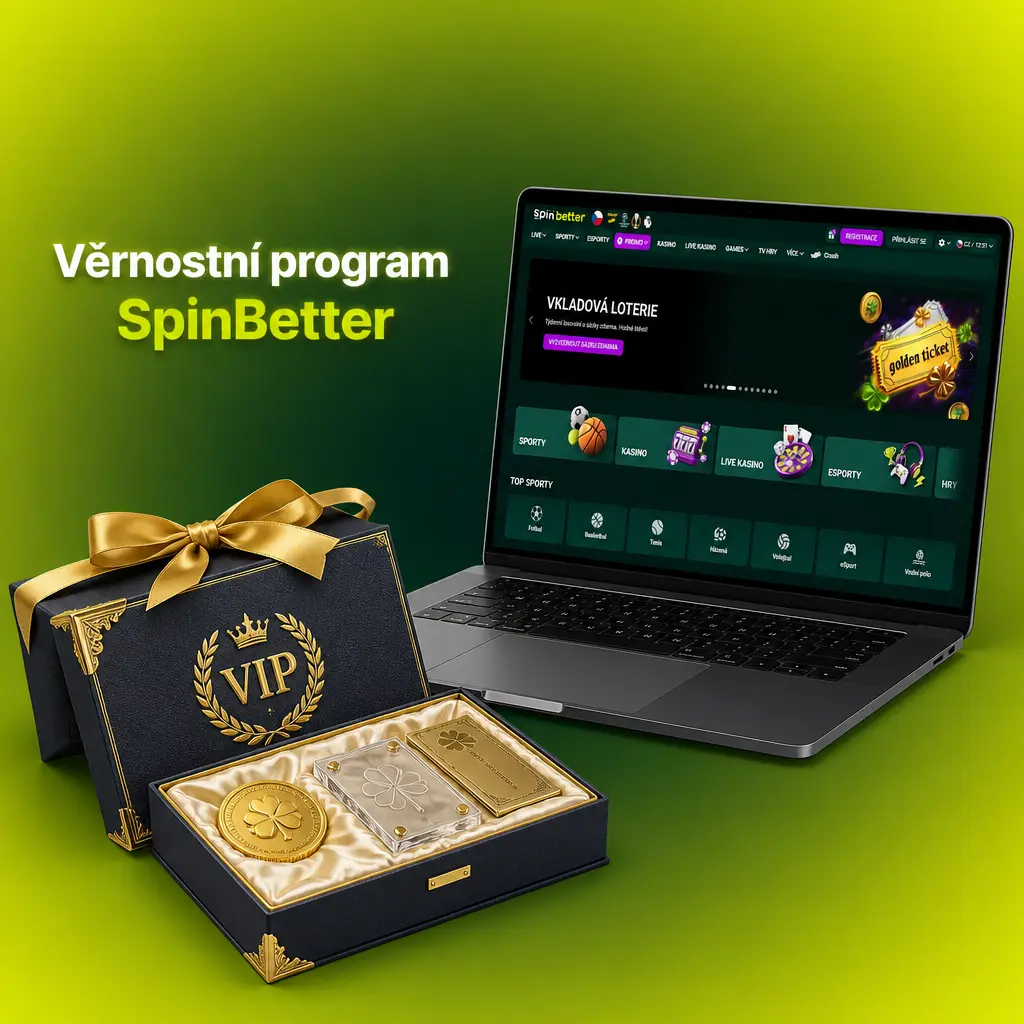Věrnostní program SpinBetter s úrovněmi Bronze až Diamond, cashbackem a VIP výhodami za sázky